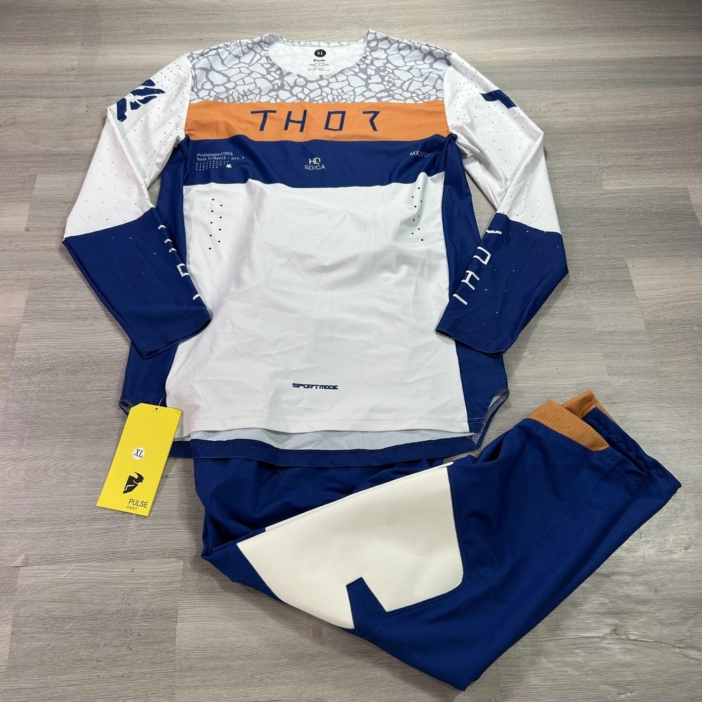 Thor Jersey Pants Kit Mens XL 36 Blue Pulse Motocross Dirt Bike MotoX MX